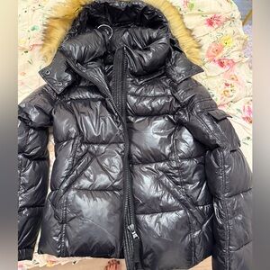 SAM. Shiny Black Puffer Jacket